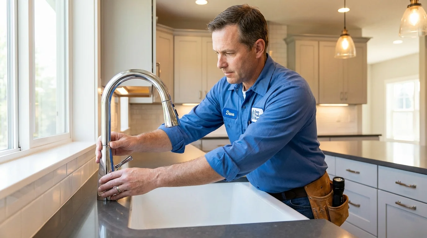 Kitchen faucet installation by Johns Plumbing LLC in Whitmore Lake